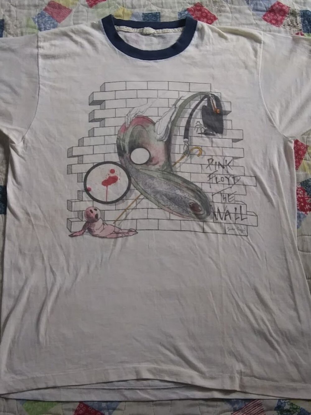 Vintage Original 1982 Pink Floyd The Wall Gerald Scarfe Art XL T-shirt